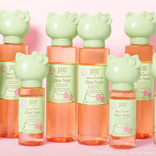 Hello Kitty Glow Tonic, 5% Glycolic Acid Exfoliating Toner, 100 ml