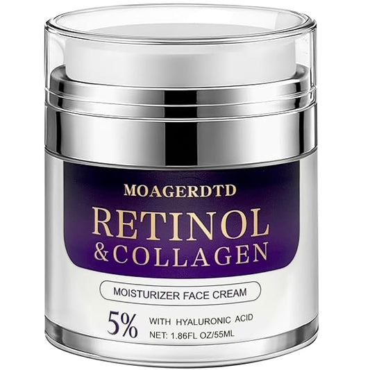 Retinol Collagen Cream is a Anti-aging and deeply hydrating formula. It's loaded with retinol and hyaluronic acid, making it suitable for use both during the day and at night 1.86 Fl Oz