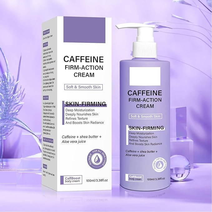 Caffeine Skin Tighten Body Cream | Belly Firming Firming Cream | Caffeine Infused Cream Moisturizer & Body Cream For Women, Stomach, Legs, for Younger Looking Skin