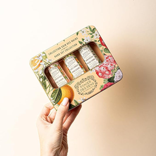 Panier des Sens - Mini Hand Cream Set - Birthday, Gifts for Women - Orange Blossom, Jasmine, Geranium Natural Hand Cream - Gift Ideas Made in France - 96% Natural - Hand Lotion Travel Size 3x1 Floz
