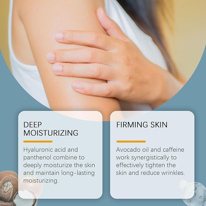 Firming Body Butter Cream - with Retinol, Niacinamide, Hyaluronic Acid, Intense Hydration & Skin Tightening Moisturizer for Smooth, Youthful-Looking Skin,2.12oz