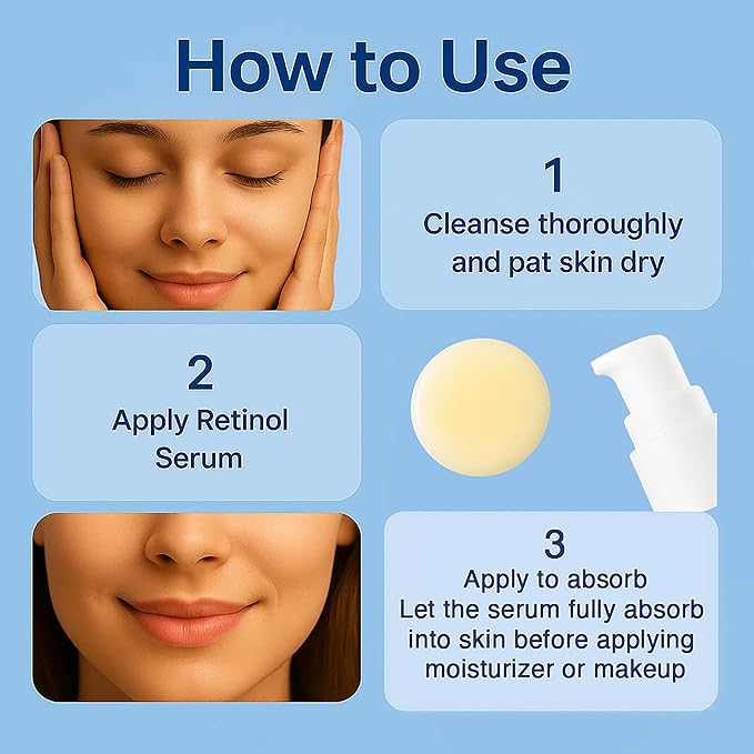 Retinol Face Serum - With Witch Hazel, Jojoba Oil, Aloe Vera, Propolis, Vitamin E & Botanical Extracts - Smooth Texture & Hydrate Skin - 1 FL OZ / 30ML