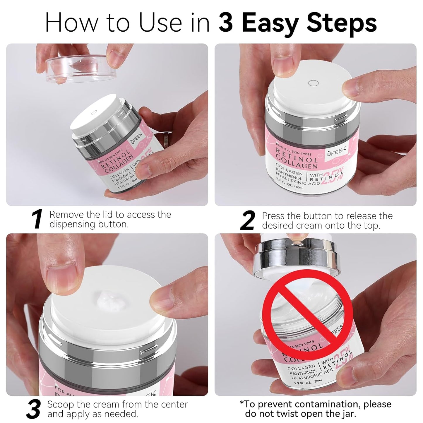 Retinol Face Moisturizer – Collagen & Hyaluronic Acid, 1.7 oz ✨💧