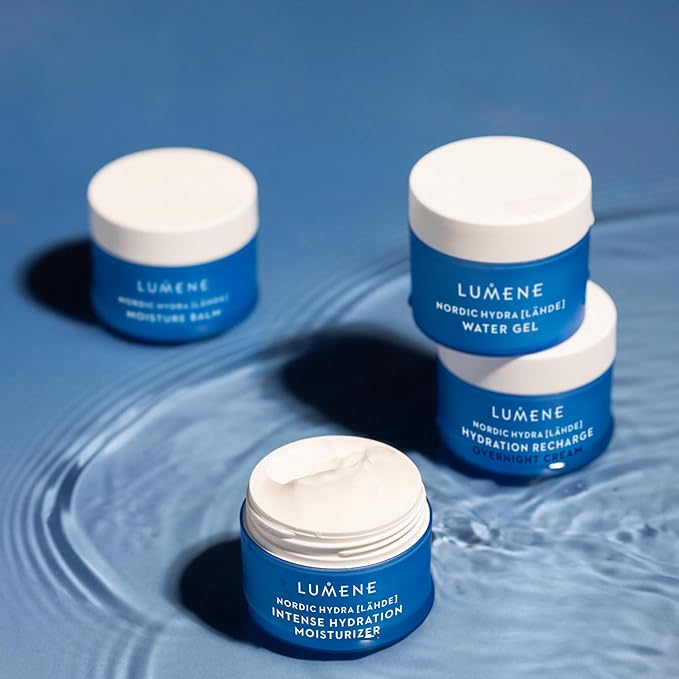 Lumene Nordic Hydra [Lahde] Moisture Balm - Lightweight Face Cream + Dry Skin Hydrating Balm - Organic Nordic Birch Sap, Arctic Spring Water & Plumping Hyaluronic Acid (1.7 oz)
