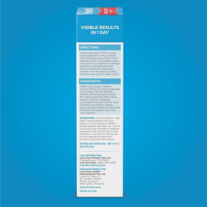 Flexitol Heel Balm, Rich Moisturizing & Exfoliating Foot Cream, 4 Oz Tube (Pack of 2)