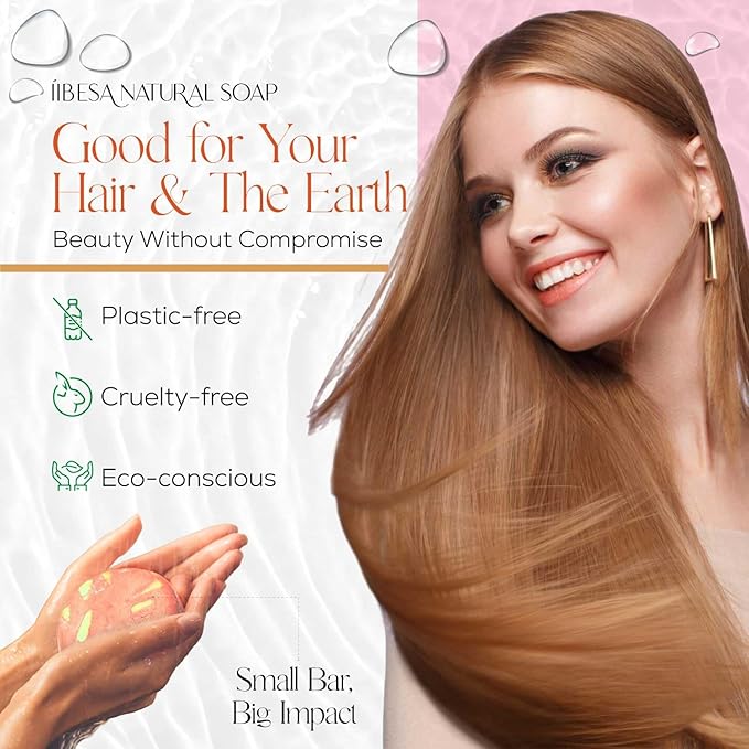 IIBESA Rice Water Shampoo Bar - Hair Growth & Strengthening Deep Moisturizing - Japan made Organic Ingredients - Solid Shampoo Bars For All Hair Types - Vegan Essential Oils - Rosemary