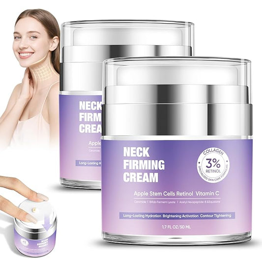 BLAUSE Neck Firming Cream, Retinol Cream for Face with Collagen and Hyaluronic Acid, Neck Creams for Tightening and Firming for Man & Women, 1.7 Fl oz Crepey Skin Creams for Face and Neck (2pcs)