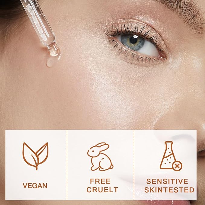 Vitamin C Serum for Face with Hyaluronic Acid, Boost Skin Collagen, Brightening, Antioxidant, Anti-Aging, Hydrate & Plump, Improve Appearance of Dark Spots, Tone, Fine Lines Facial Serum 30ml/1 fl oz