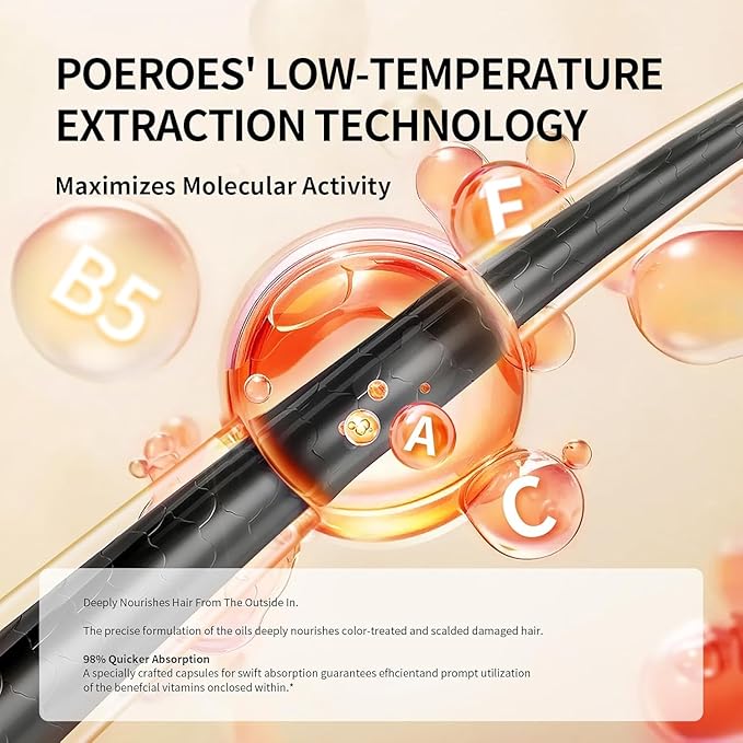 Hair Treatment Serum - 40 Hair Care Capsules - Hair Growth Serum - With Argan Macadamia & Avocado Oils - Vitamins A, E, & Pro B5 - Conditioner for Women & Men