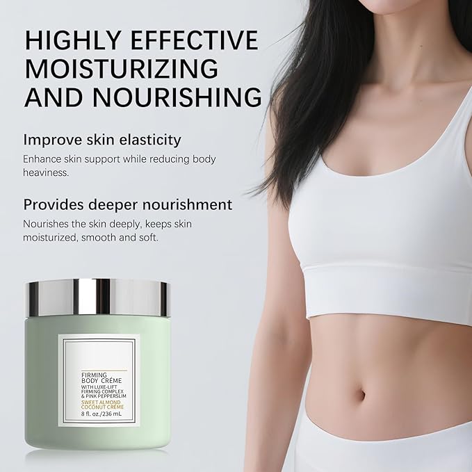 Champagne Lift Firming Body Creme,Anti-Aging Skin Tightening,Champagne Beaute Lift Firming Body Crème,Deep Hydration & Smoothing Skin On Arms & Legsbody cream (Green, Sweet Almond)