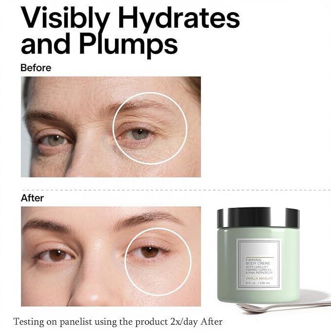 Champagne Body Firming Cream, Firming Body Cream with Luxe-Lift Complex, Lift & Tightening Champagne Body Cream to Visibly Reduce Crepey Skin on Arms & Legs, Intensely Hydrates for Silky Smooth Skin