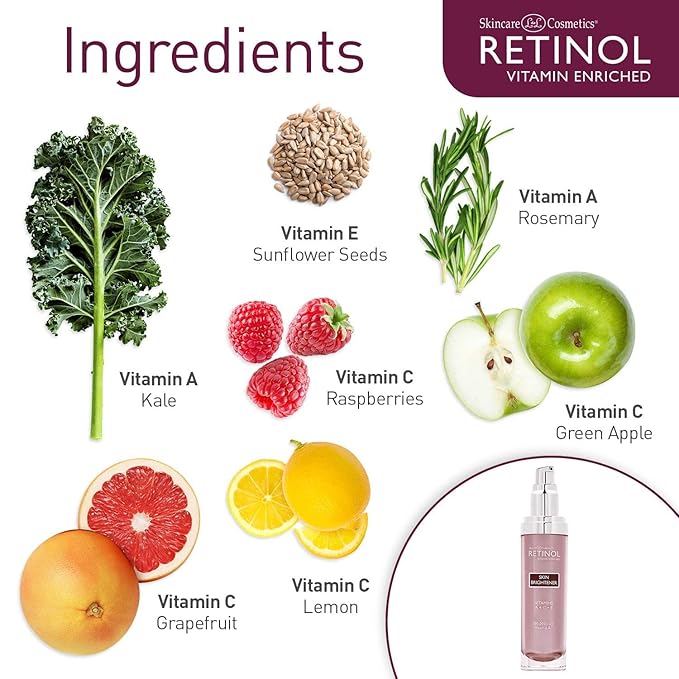 Retinol Skin Brightener – The Original Retinol Brand – Skin Tone Corrector Smooths & Rejuvenates Face for Healthy Glow – Minimizes Fine Lines & Wrinkles with Plant & Fruit Extracts, Vitamin A, C & E