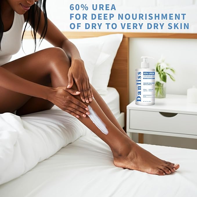Urea Cream 60 Percent treatment Lotion 10.1 Oz Foot Hand Cream For Dry Skin Maximum Strength Softens Cracked Heel Calluses & Thick Toenails with 2% Salicylic Acid For Feet, Elbows, Hands and Knees