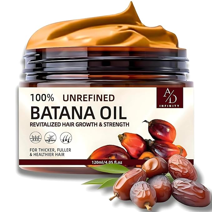 100% Unrefined Raw Batana Oil for Hair Growth Dr. Sebi Organic Pure from Honduras with Keratin, Coffee Extract & Other Ingredients to Enhance Efficacy for Thicker, Strength - Botana Oil 4oz