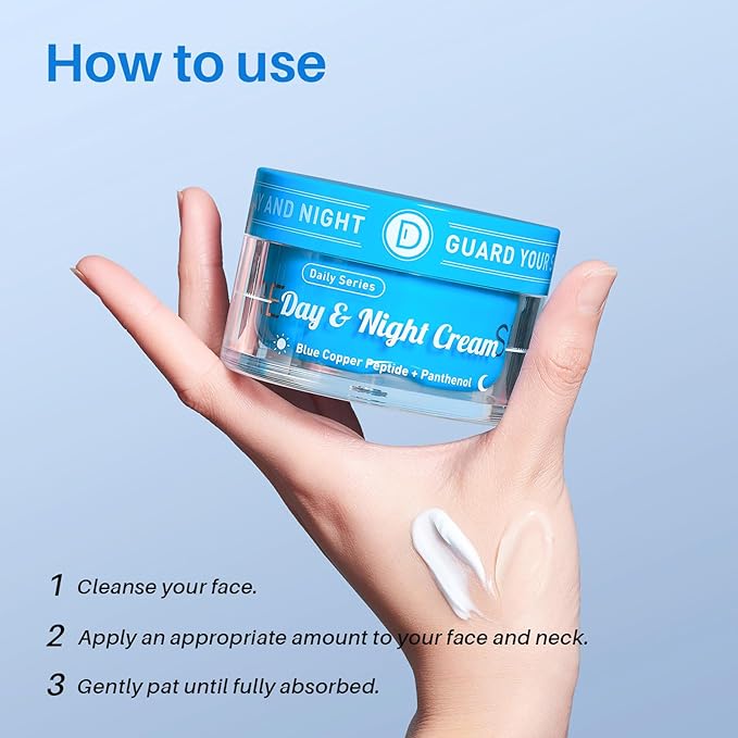 Day/Night Cream Set, Oil-Control Hydro Boost Day Gel with Blue Copper Peptide, Plumping Firming Renewal Night Cream with Panthenol, 2 in 1 Anti-aging Duo for All Skin, 2 * 1.7 Oz