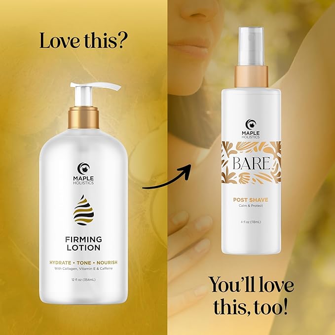 Skin Firming Body Lotion for Women - Caffeine & Collagen Body Lotion with Hyaluronic Acid for Dry Crepey Loose Skin and Cellulite - Skin Firming and Tightening Lotion for Belly Bum Chest & Thighs