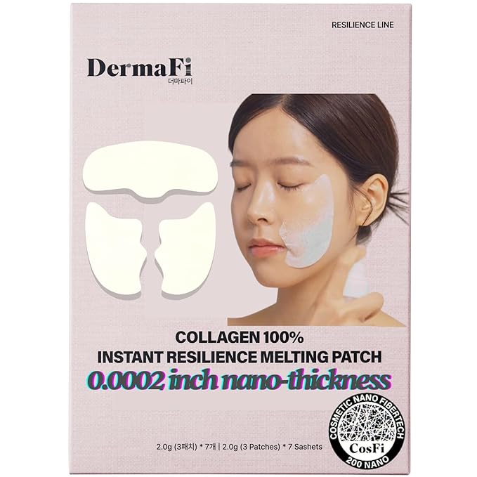 [DermaFi] Collagen 100% Instant Resilience Melting Patch Facial Mask Pack (7 pack) Korean Beauty