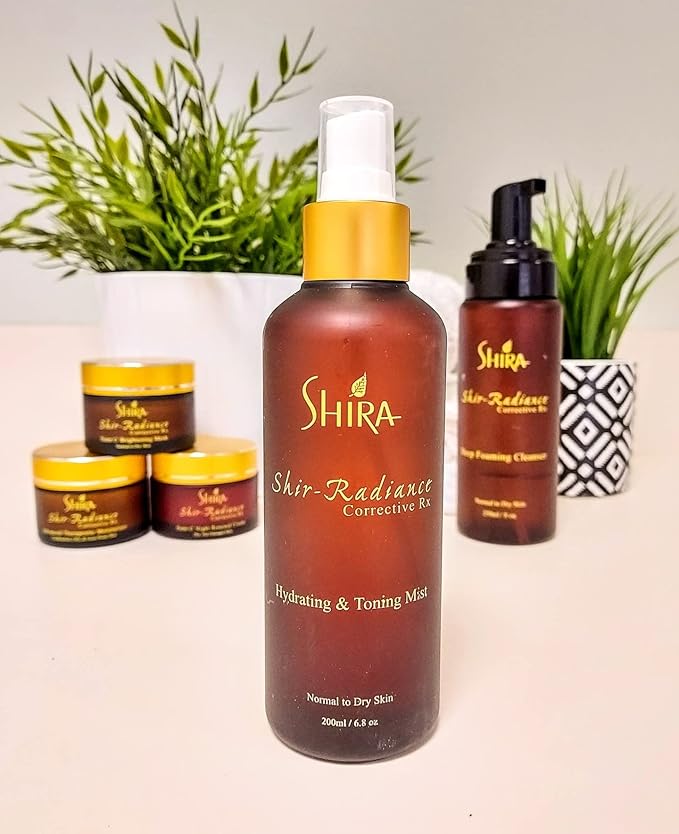 Shir-Radiance Corrective RX Hydrating and Toning Mist - Hydrating Facial Spray 100% Vegan & Cruelty Free -Refreshing Skin Formula Maintains Optimal pH Level for All Skin Type (200 ml)