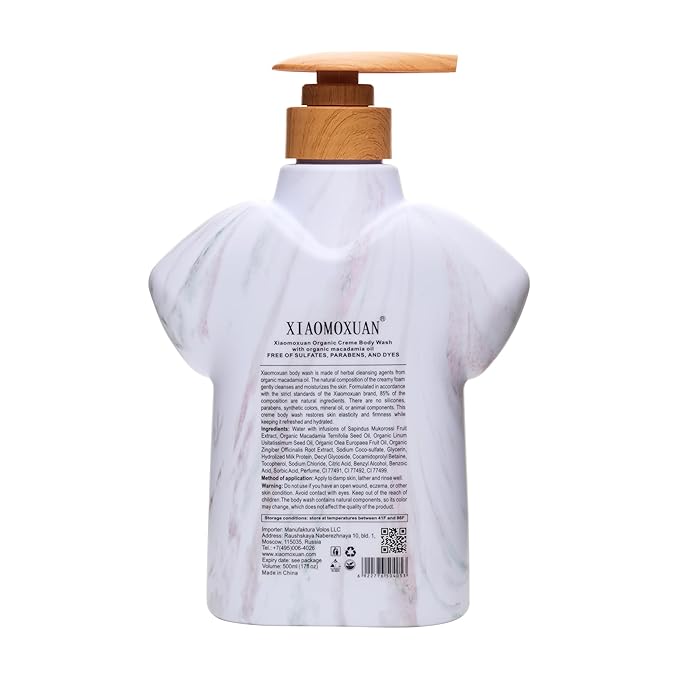 Xiaomoxuan Womens Body Wash Moisturizing Dry Skin Cream - Macadamia Nut-Oil Body Wash Women Smell Good All Day Sensitive Skin Treatment - Hydrating Skin-Care for Mature Women and Men