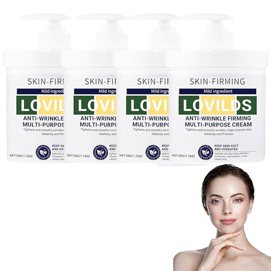 Lovilds Skin Tightener, Advanced Firming & Wrinkle-Reducing Cream, Lovilds Skin Firming Rejuvenating Cream, Skin Firming, Moisturizing and Anti-Wrinkle for all Skin Types (4 Bottle)