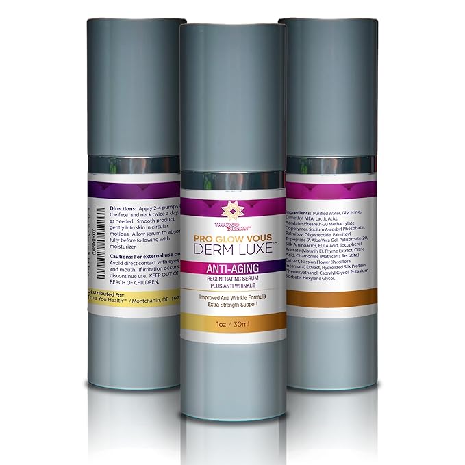 Pro GlowVous DermLuxe Our Best Anti Wrinkle Serum - Our Best Anti Aging Serum - Our Best Vitamin C Serum for Face Anti Aging - Glovous Derm Luxe Anti Aging Regenerating Serum Anti Aging Wrinkle Serum