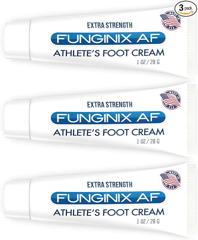 FUNGINIX AF Athletes Foot Cream - Topical Anti-Fungal Treatment, Eliminates Athlete's Foot Infections, Safe & Effective (3 Tubes)