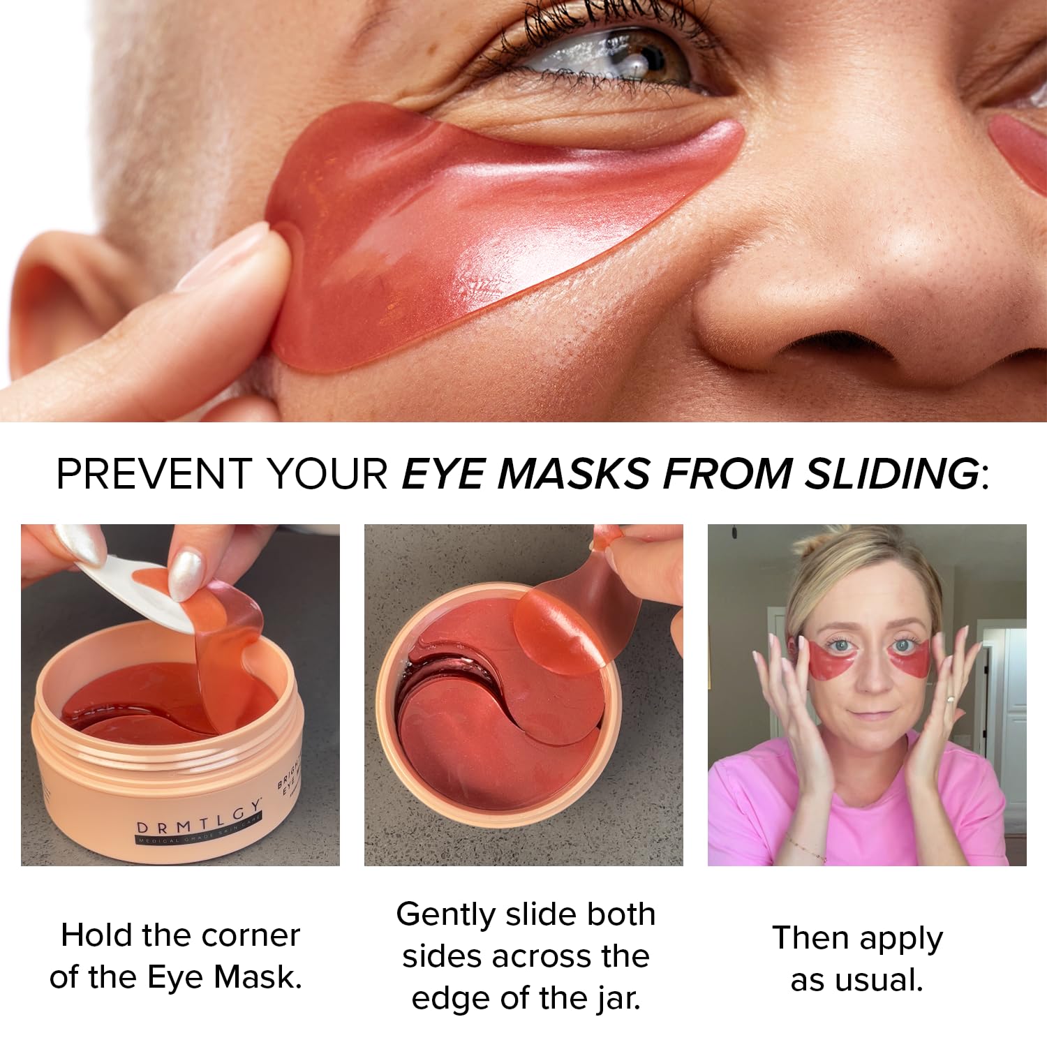 Brightening Eye Masks (30 Pairs) - Caffeine Eye Masks for Dark Circles and Puffiness with Hyaluronic Acid, Eye Patches for Puffy Eyes