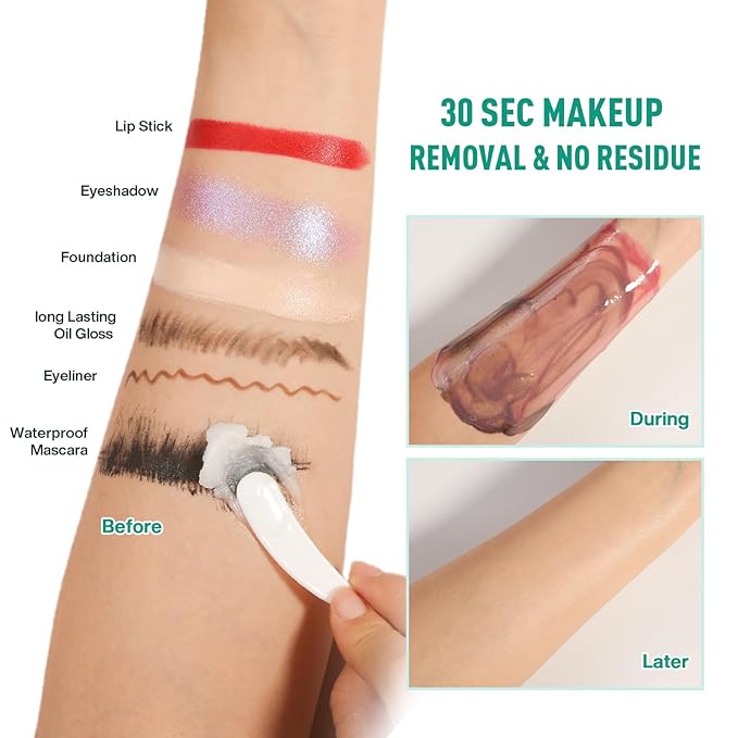 Cleansing Balm Makeup Remover - Deep Clear Korean Makeup Melting Cleansing Balm with Natural Oil for Waterproof Eye Face Lip Heavy Make up, Gentle Moisturized Cleanser for Sensitive Skin, Vegan, 2Pcs