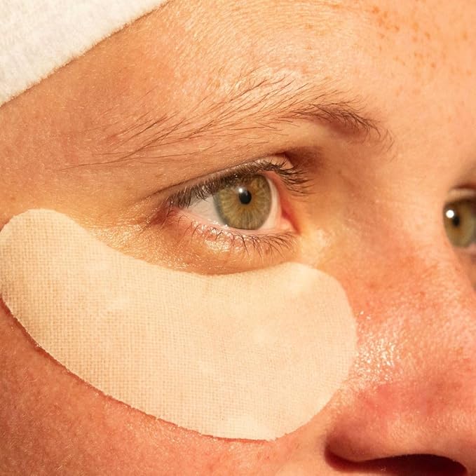 emerginC Revital-Eyes Mask - Soothing Gauze Eye Pads with Cucumber + Ginkgo to Help the Appearance of Puffy Eyes + Dark Under-Eye Circles - Refrigerate for Cooling Sensation (5 Sets of 2)