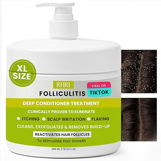 Folliculitis Deep Conditioner | Effective Scalp Treatment for Seborrheic Dermatitis, Psoriasis, Dry Itchy Scalp, Dandruff Treatment | Nourishes Oily Hair and Promotes Healthy, Hydrated Hair Treatment