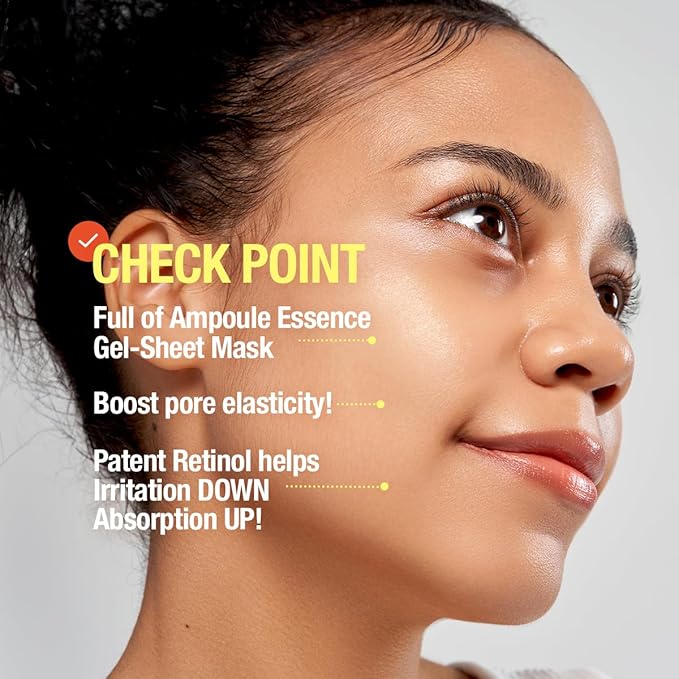 GOODAL Retinol + Black Carrot Gel Sheet Mask – Intensive Hydration & Pore-Lifting, Cooling, Skin-Firming Facial Mask [1EA]