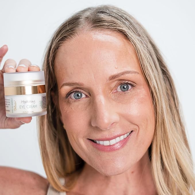 Deluvia Eye Cream Moisturizer, Under Eye and Around Eye Hydrating Eye Cream, Organic Aloe Vera, Vitamin E, Rosehip Seed Oil for Dry Skin and Wrinkles.(.5 Oz)