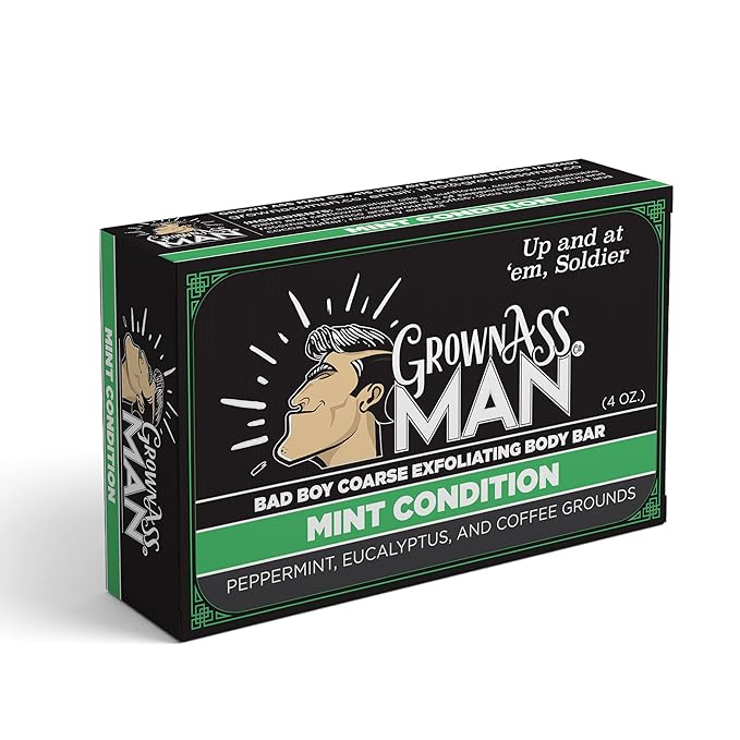 Grown Ass Man Co. Combo Packs - Solid Soap & Shampoo Bars Rich Lather with Natural Oils & Gentle Scrub for Men - Plastic Free & Eco-Friendly, Natural & Organic Deep Clean (Wake Up 3-Pack)