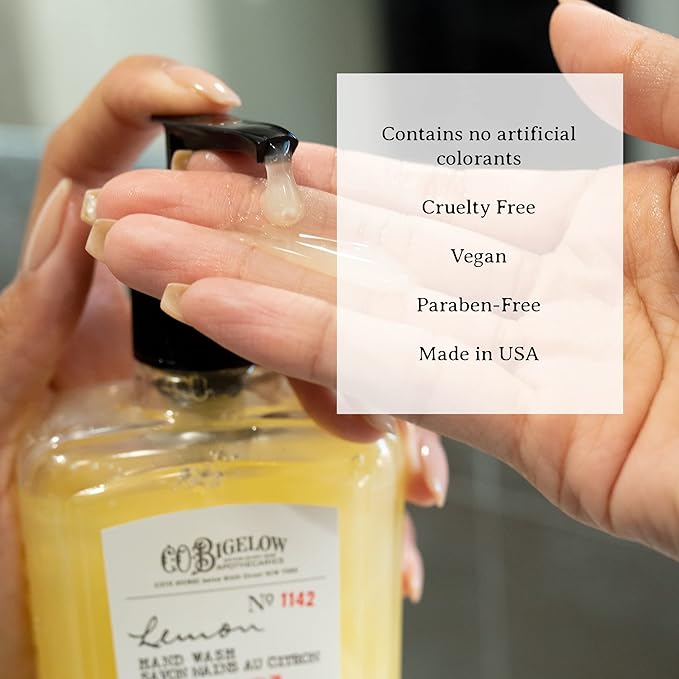 C.O. Bigelow Lemon Hand Wash, Pack of 2 Liquid Hand Soap with Lemon Extract & Aloe Vera, 10 Fl Oz