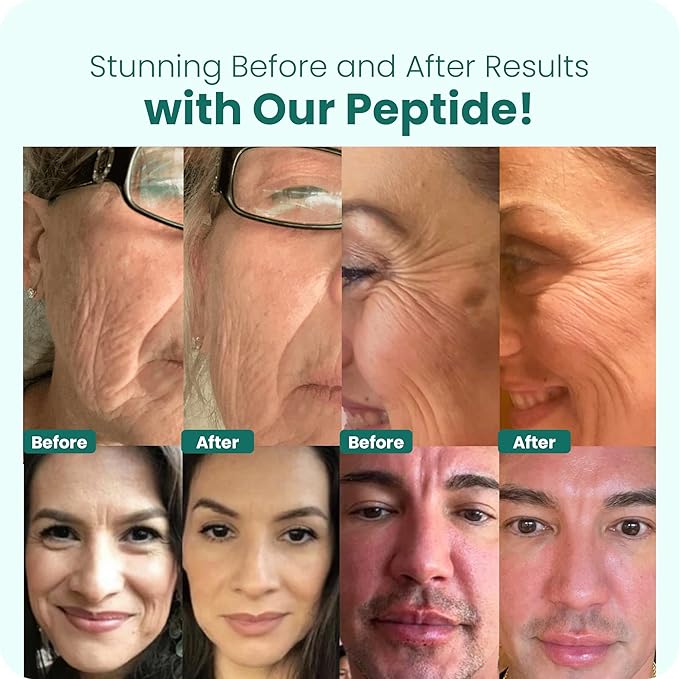 Gin Amber Beauty - Peptide Facial Serum – Firming & Tightening Skin Serum with Vitamin E for a Radiant Look (1 fl oz - 30 ml)