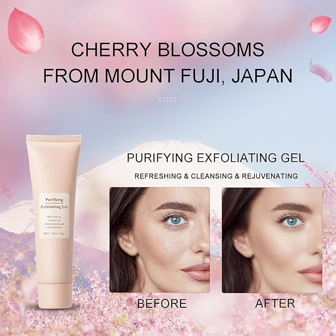 Purifying Exfoliating Gel - Gentle Exfoliate Deep Cleansing, Gentle Exfoliating Gel for Face Moisturizing, Facial Scrub for All Skin Types, Cleans Dirt & Oils Skin Care