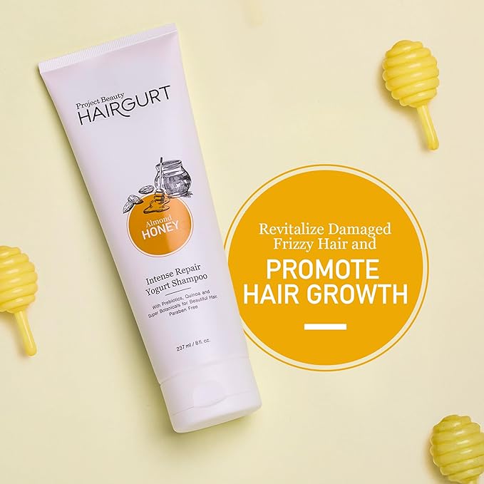 Almond and Honey Shampoo and Conditioner set for Dry, Damaged & Brittle Hair - Sulfate-Free - Nourishing & Moisturizing Repair with Natural Ingredients - Ideal for women - 8 Oz