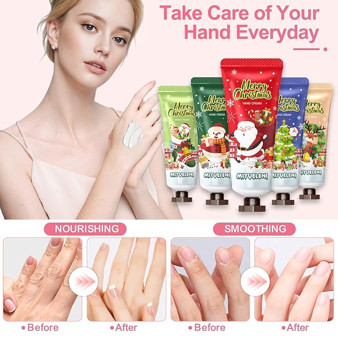 10 Pack Christmas Hand Lotion Gifts Set，Moisturizing Hand Cream for Women, Moms & Coworkers，Mini Travel Size Holiday Gifts, Stocking Stuffers & Bulk Gifts for Christmas Appreciation 20ml