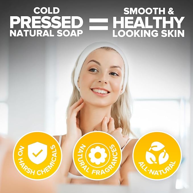 iHeart Citrus Lemon Soap Bar (2 Packs) with Lemon, Orange, and Shea Butter for a Rich Creamy Lather - Face & Body Wash - Envelops your Skin in a Burst of Refreshing Aroma