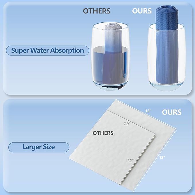 Disposable Face Towels Travel, 12"×12" Extra Large Face Towelettes, Ultra Soft Facial Towels for Sensitive Skin, Makeup Remover Dry Wipes, 60 Count (3 Packs of 20)