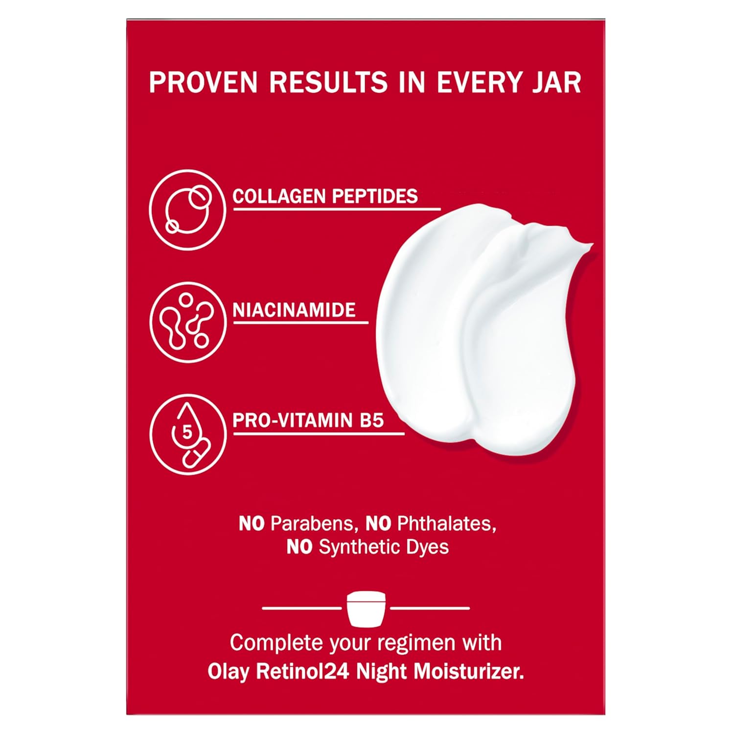 Collagen Peptide Face Moisturizer for Women – Firming, Hydrating & Anti-Aging Cream with Niacinamide, Fragrance-Free & Non-Greasy, Smooths Fine Lines & Tightens Skin, 1.7 oz