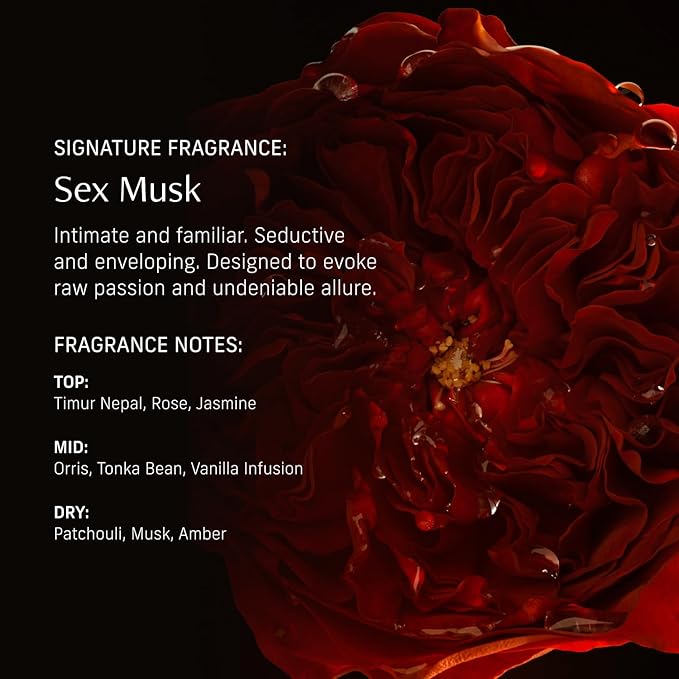 Perfume Oil Roll-On. Travel-Friendly Sex Musk Fragrance with Rose, Tonka Bean, and Musk Notes. Long-Lasting Essential Oil Parfum for Women and Men. 0.5 Fl Oz Scented Rollerball Bottle