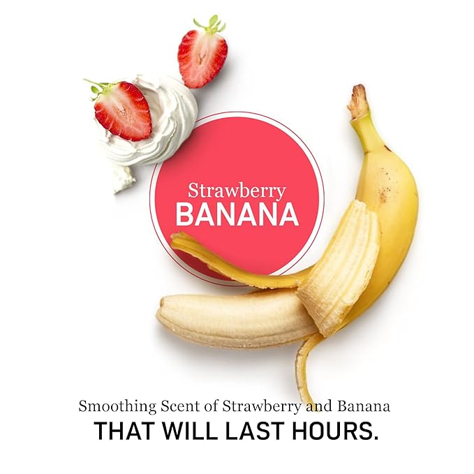 Banana and Strawberry Shampoo and Conditioner Set - Sulfate-Free for Dry, Damaged Hair - Ultra-Nourishing Repair with Natural Ingredients - Salon-Grade Moisture - 8 Oz