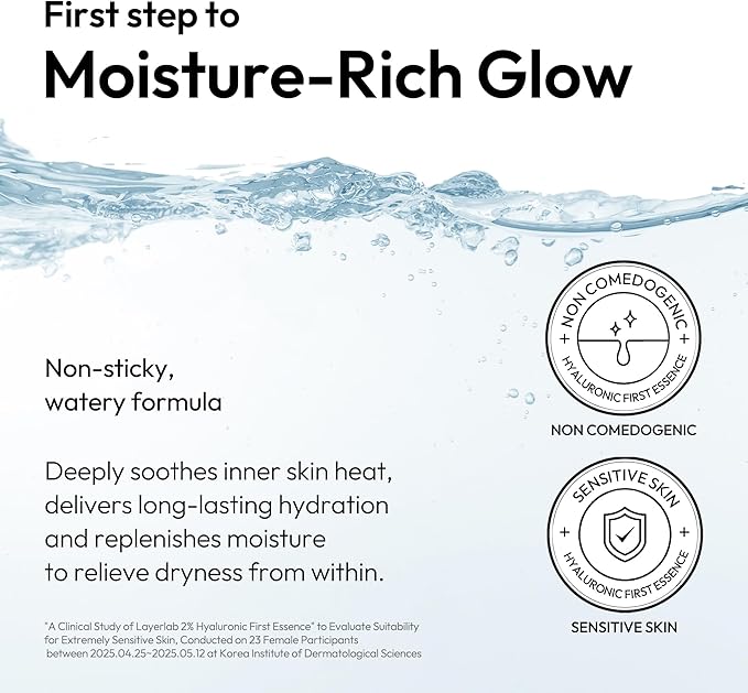 LAYERLAB Revitalizing Hyaluronic First Essence with PDRN & Peptides | Korean Skin Booster to Hydrate, Amplify Skincare Routine | 2% Triple Hyaluronic Acid Prep Essence for Face | 3.38 fl. oz.