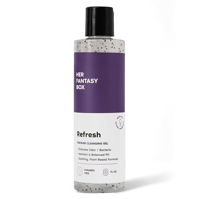 Her Fantasy Box | Refresh pH Balancing Shower Gel - Natural Feminine Hygiene Solution for Gentle Cleansing, Odor Control, and Skin Nourishment - pH-Balanced Formula for All Skin Types (8 oz)