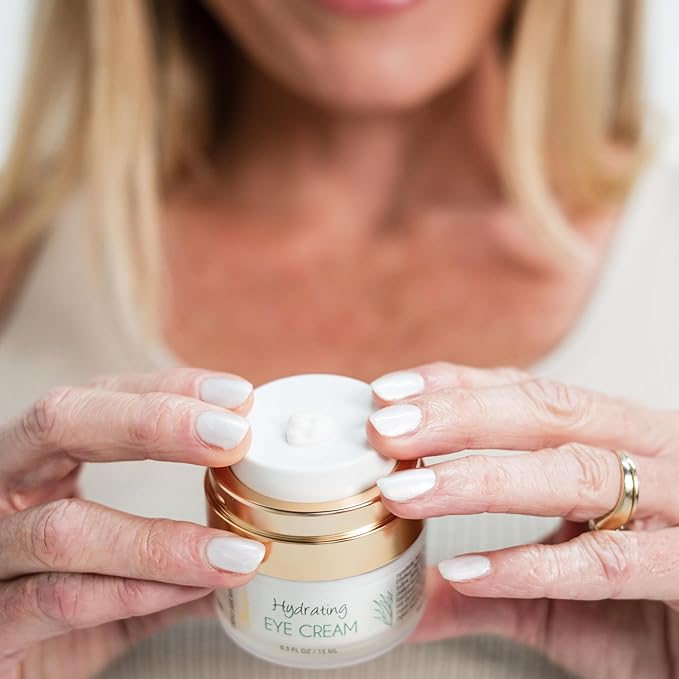 Deluvia Eye Cream Moisturizer, Under Eye and Around Eye Hydrating Eye Cream, Organic Aloe Vera, Vitamin E, Rosehip Seed Oil for Dry Skin and Wrinkles.(.5 Oz)