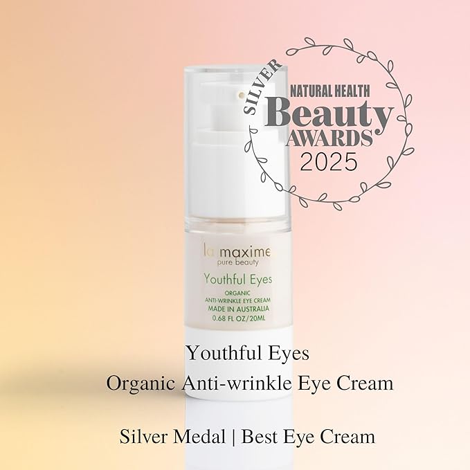 Youthful Eyes Organic Anti-Wrinkle Eye Cream, Targets Puffiness, Dark Circles, Eye bags and Fine Lines, Hydrating with Cucumber & Bilberry + 20 plant actives - Multi Award-winning formula