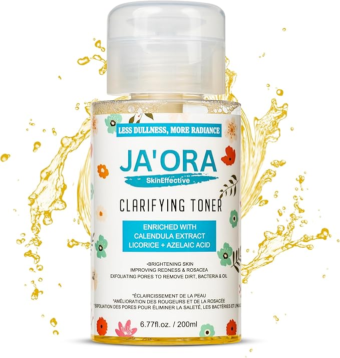 Clarifying Face Toner – Calendula Extract, Azelaic Acid & Ivy Leaf for Balanced, Hydrated & Revitalized Skin | Alcohol-Free, Unscented Toner for All Skin Types (200ML / 6.76 FL.OZ)