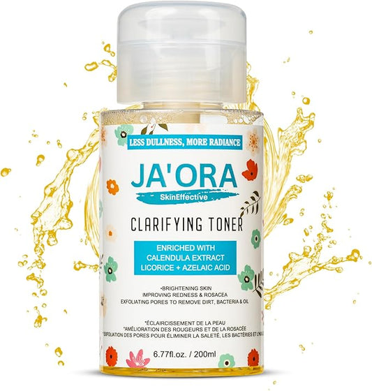 Clarifying Face Toner – Calendula Extract, Azelaic Acid & Ivy Leaf for Balanced, Hydrated & Revitalized Skin | Alcohol-Free, Unscented Toner for All Skin Types (200ML / 6.76 FL.OZ)