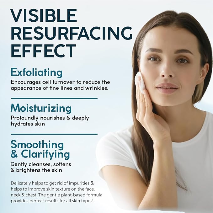 NUVADERMIS 35% Glycolic Acid Peel Pads – Exfoliating Facial Resurfacing for Blackheads, Dark Spots, and Acne – Safe for Sensitive Skin – 60 Double-Sided Pads - 2 Pack